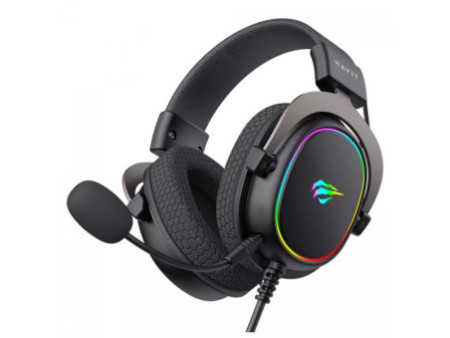 Headset Gamer Havit H2002R, USB, Drivers de 50mm, 7.1 Surround, RGB, Black, HV-H2002R
