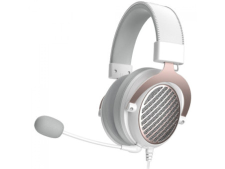 Headset Gamer Redragon Luna, 3.5mm/USB, Drivers de 53mm, Open Back, Lunar White, H540W