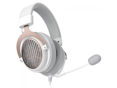 Headset Gamer Redragon Luna, 3.5mm/USB, Drivers de 53mm, Open Back, Lunar White, H540W