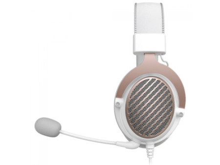 Headset Gamer Redragon Luna, 3.5mm/USB, Drivers de 53mm, Open Back, Lunar White, H540W