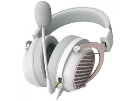 Headset Gamer Redragon Luna, 3.5mm/USB, Drivers de 53mm, Open Back, Lunar White, H540W