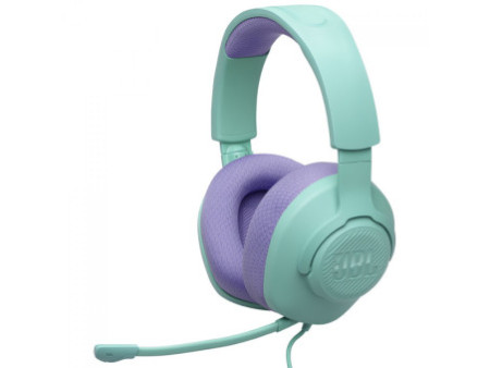 Headset Gamer JBL Quantum 100 M2, Drivers de 40mm, Ciano e Lilás, LQTUM100M2CYN