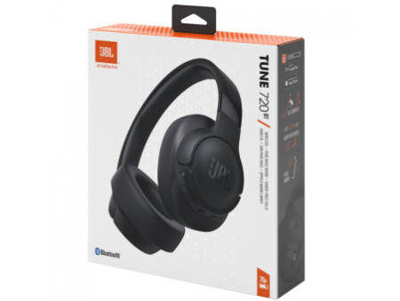 Headphone JBL Tune 720BT, Bluetooth, Drivers De 40mm, Pure Bass, Preto, JBLT720BTBLK