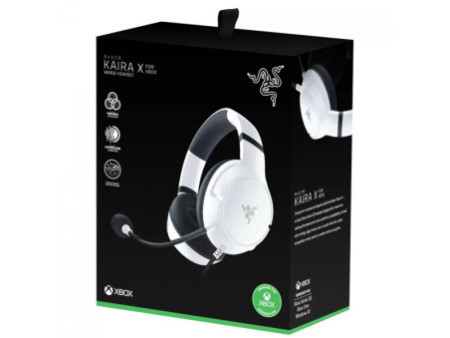 Headset Gamer Razer Kaira X, XBOX/PC, 3.5mm, Drivers de 50mm, Licenciado Microsoft, Branco, RZ0403970300R3U