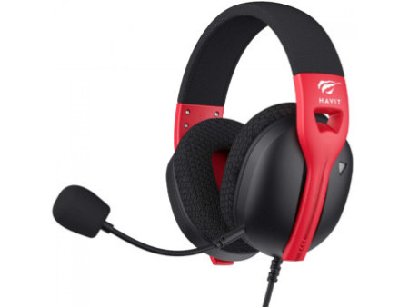Headset Gamer Havit Fuxi-H5d, 3.5mm, Drivers de 50mm, Preto e Vermelho