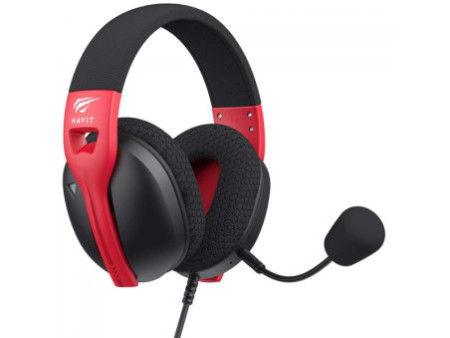 Headset Gamer Havit Fuxi-H5d, 3.5mm, Drivers de 50mm, Preto e Vermelho
