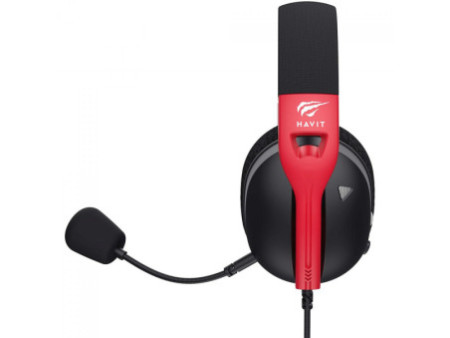 Headset Gamer Havit Fuxi-H5d, 3.5mm, Drivers de 50mm, Preto e Vermelho
