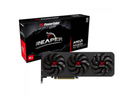 Placa de Vídeo PowerColor AMD Radeon RX 9070 XT Reaper, 16GB, GDDR6, FSR, Ray Tracing, RX9070XT 16G-A