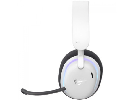 Headset Gamer Havit Fuxi-H7, Wireless, Bluetooth, RGB, Drivers de 40mm, Branco