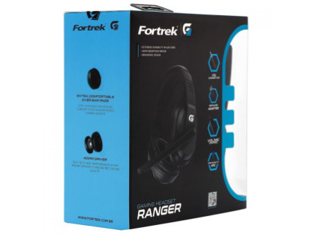 Headset Gamer Fortrek Ranger, 3.5mm, Drivers de 40mm, Com Microfone, Preto