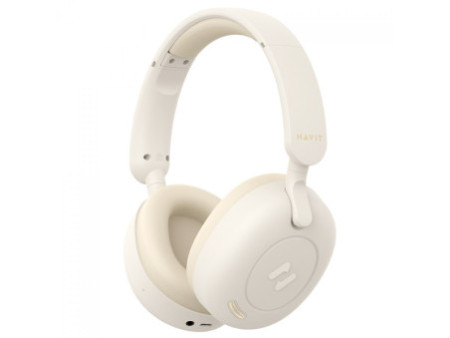 Headphone Gamer Havit H655BT, Wireless, Drivers De 40mm, Cancelamento De Ruído, Bege