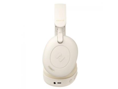 Headphone Gamer Havit H655BT, Wireless, Drivers De 40mm, Cancelamento De Ruído, Bege