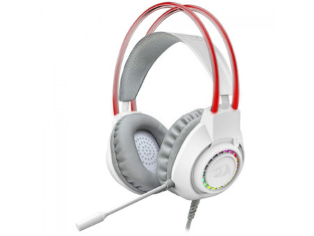 Headset Gamer Redragon Scream Branco, RGB, Drivers De 40mm, USB+5.5mm, White, H231W-RGB