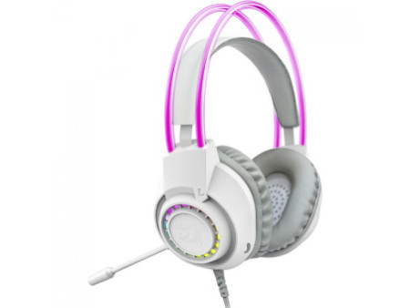 Headset Gamer Redragon Scream Branco, RGB, Drivers De 40mm, USB+5.5mm, White, H231W-RGB