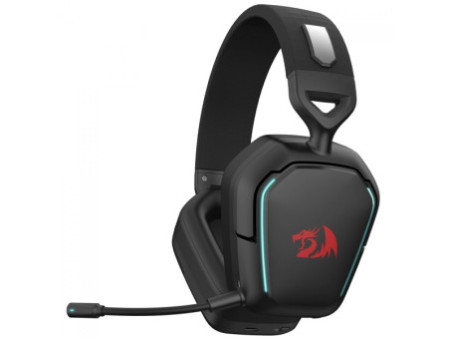 Headset Gamer Redragon Mira, 3-Mode, Wireless, Bluetooth, USB, Drivers de 40mm, Microfone Destacável, Cancelamento De Ruído, Bla