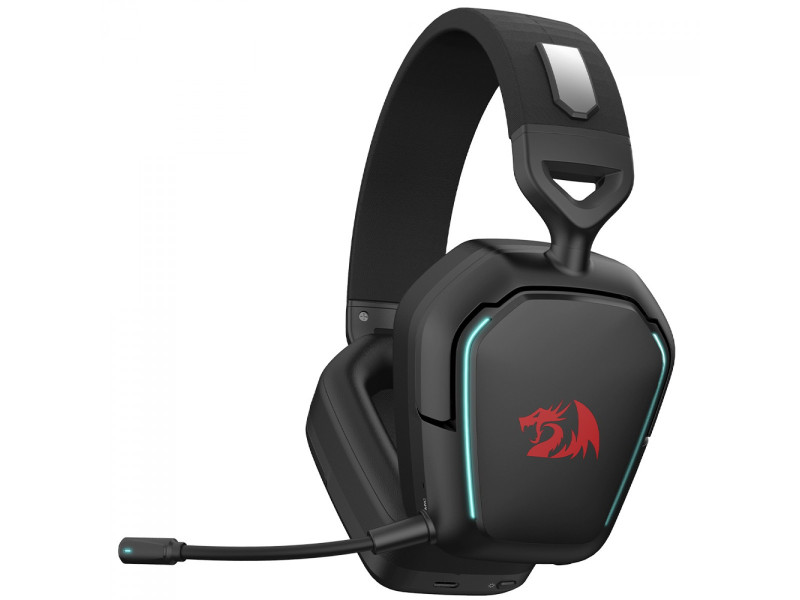 Headset Gamer Redragon Mira, 3-Mode, Wireless, Bluetooth, USB, Drivers de 40mm, Microfone Destacável, Cancelamento De Ruído, Bla