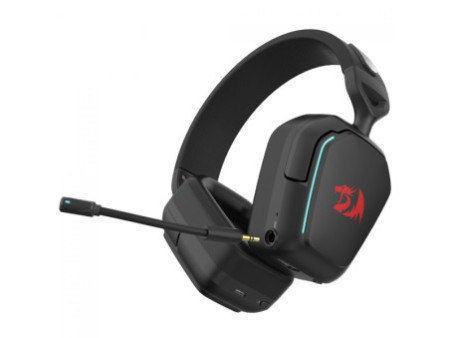 Headset Gamer Redragon Mira, 3-Mode, Wireless, Bluetooth, USB, Drivers de 40mm, Microfone Destacável, Cancelamento De Ruído, Bla