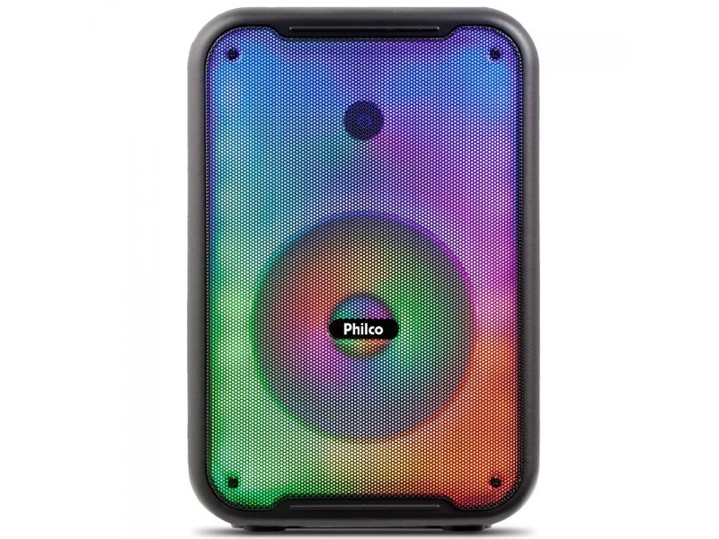 Caixa de Som Amplificada Philco PCX3800 Flash Lights, Bluetooth, 250W, Múltiplas Conexões, Preto
