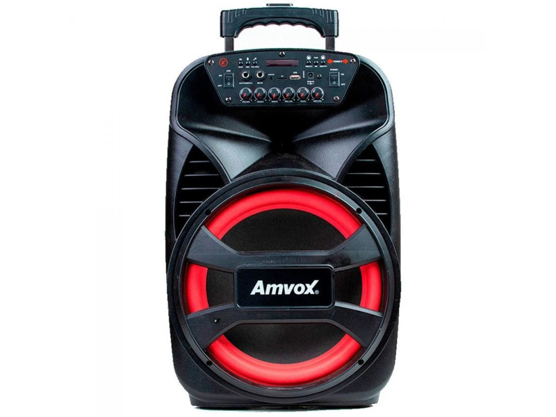 Caixa de Som Amplificada Amvox ACA 480 Viper II, Bluetooth, 480W, Múltiplas Conexões, Preto, ACA480