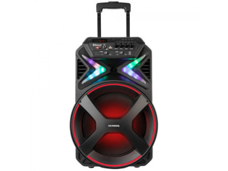 Caixa de Som Amplificada Mondial Connect Lights, Bluetooth, 400W, Múltiplas Conexões, Preto, CM-400