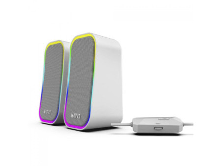 Caixa de Som Marvo SG-285 Havoc20 GY, RGB, Branco