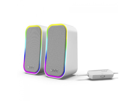 Caixa de Som Marvo SG-285 Havoc20 GY, RGB, Branco