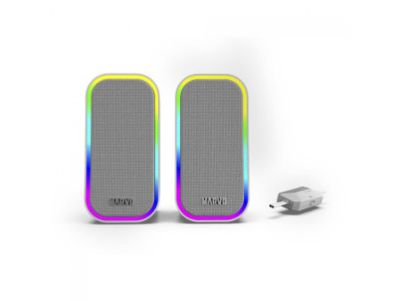 Caixa de Som Marvo SG-285 Havoc20 GY, RGB, Branco