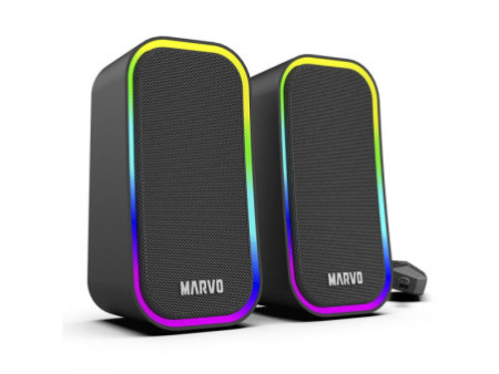 Caixa de Som Marvo SG-285 Havoc20 BK, RGB, Preto