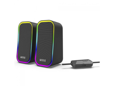 Caixa de Som Marvo SG-285 Havoc20 BK, RGB, Preto