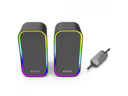 Caixa de Som Marvo SG-285 Havoc20 BK, RGB, Preto
