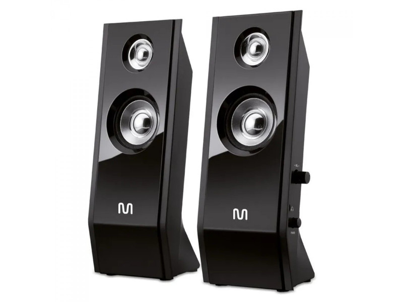 Caixa de Som Multilaser 2.0, 8W RMS, P2, Black, SP091