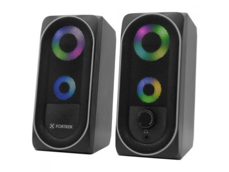 Caixa de Som Multimídia Fortrek Black Hawk, RGB, USB/3.5mm, Preto, 73403