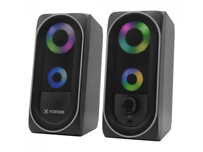 Caixa de Som Multimídia Fortrek Black Hawk, RGB, USB/3.5mm, Preto, 73403