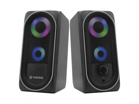 Caixa de Som Multimídia Fortrek Black Hawk, RGB, USB/3.5mm, Preto, 73403