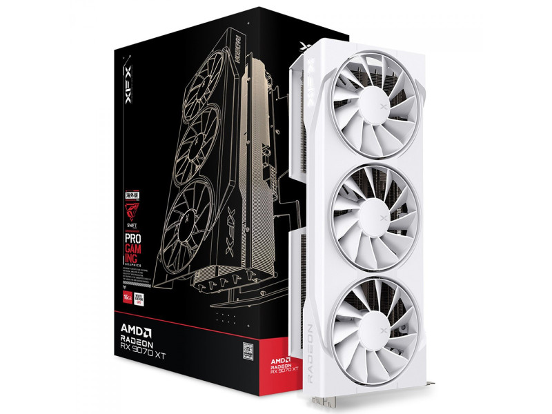 Placa de Vídeo XFX Swift AMD Radeon RX 9070 XT White, 16GB, GDDR6, FSR, Ray Tracing, RX-97TSWF3W9