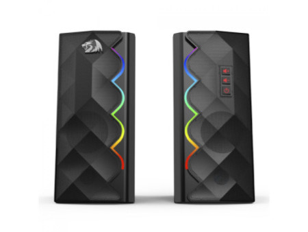 Caixa de Som Gamer Redragon Cipher, RGB, Stereo, AUX, USB, Preto, GS522