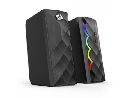 Caixa de Som Gamer Redragon Cipher, RGB, Stereo, AUX, USB, Preto, GS522