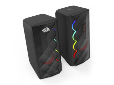 Caixa de Som Gamer Redragon Cipher, RGB, Stereo, AUX, USB, Preto, GS522