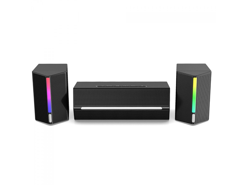 Caixa De Som Gamer Fifine Ampligame A22, Estéreo 2.1, RGB, Bluetooth, USB, 3.5, Preto