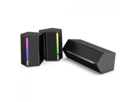 Caixa De Som Gamer Fifine Ampligame A22, Estéreo 2.1, RGB, Bluetooth, USB, 3.5, Preto