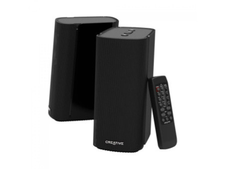 Caixa De Som Creative T100 Premium HI-FI 2.0, Bluetooth/USB/3.5mm, Black, Com Controle Remoto, 51MF1690AA000