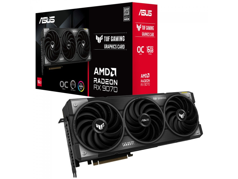 Placa de Vídeo Asus TUF Gaming AMD Radeon RX 9070 OC Edition, 16GB, GDDR6, FSR, Ray Tracing, TUF-RX9070-O16G-GAMING Placa de Vídeo Asus TUF Gaming AMD Radeon RX 9070 OC Edition, 16GB, GDDR6, FSR, Ray Tracing, TUF-RX9070-O16G-GAMING