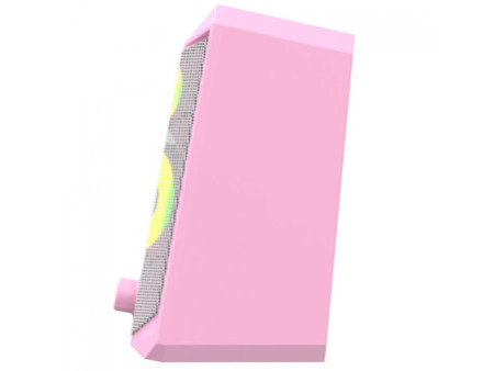 Caixa de Som Havit SK202, RGB, Stereo 2.0, 10W, Rosa