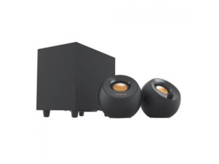 Caixa De Som Creative Pebble Plus 2.1, USB/3.5mm, Black, 51MF0480AA000