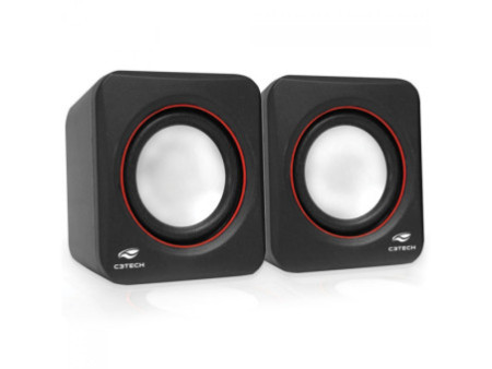 Caixa De Som C3Tech Speaker 2.0, USB/3.5mm, Preto, SP-301BK