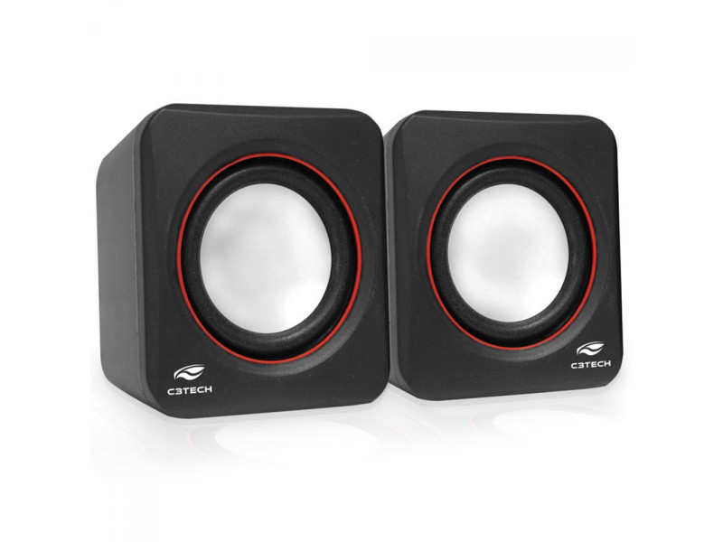 Caixa De Som C3Tech Speaker 2.0, USB/3.5mm, Preto, SP-301BK