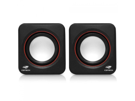 Caixa De Som C3Tech Speaker 2.0, USB/3.5mm, Preto, SP-301BK