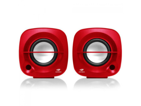 Caixa De Som C3Tech Speaker 2.0, USB/3.5mm, Vermelho, SP-303RD