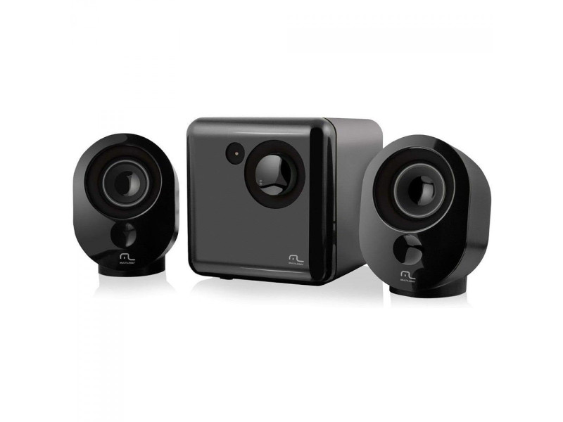 Caixa de Som Multilaser 2.1, 15W, USB/P2, Preto, SP166 Caixa de Som Multilaser 2.1, 15W, USB/P2, Preto, SP166