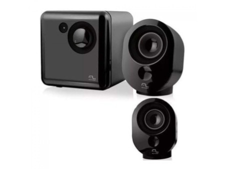 Caixa de Som Multilaser 2.1, 15W, USB/P2, Preto, SP166